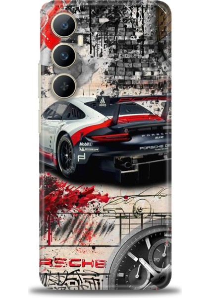 Realme C65 4g Kılıf Hd Baskılı Kılıf + Seramik Tam Kaplayan Ekran Koruyucu 484