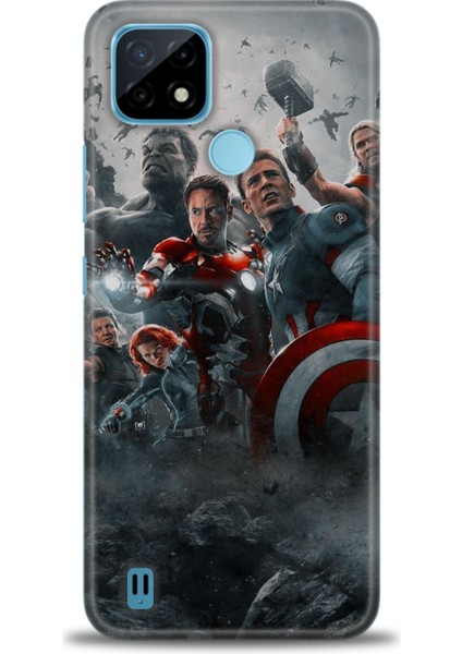 Realme C21 Kılıf Hd Baskılı Kılıf + Seramik Tam Kaplayan Ekran Koruyucu 98
