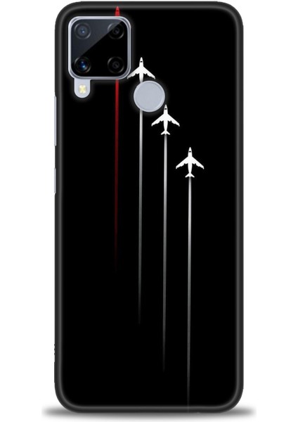Realme C15 Kılıf Hd Baskılı Kılıf + Seramik Tam Kaplayan Ekran Koruyucu 386
