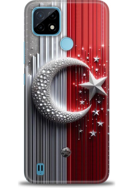 Realme C21 Kılıf Hd Baskılı Kılıf + Seramik Tam Kaplayan Ekran Koruyucu 40