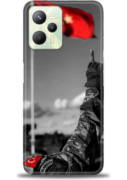 Realme C35 Kılıf Hd Baskılı Kılıf + Seramik Tam Kaplayan Ekran Koruyucu 35