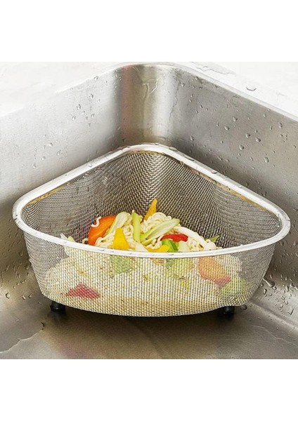 Paslanmaz Çelik Ayaklı Lavabo Çöp Süzgeci 18X13X10 cm | Paslanmaz Çelik Ayaklı Lavabo Çöp Süzgeci - Hijyenik ve Pratik Çöp Süzme Çözümü!