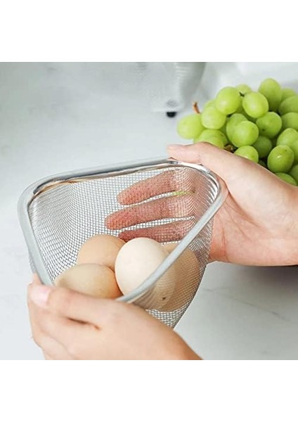 Paslanmaz Çelik Ayaklı Lavabo Çöp Süzgeci 18X13X10 cm | Paslanmaz Çelik Ayaklı Lavabo Çöp Süzgeci - Hijyenik ve Pratik Çöp Süzme Çözümü!