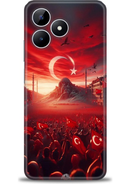 Realme Note 50 Kılıf Hd Baskılı Kılıf + Seramik Tam Kaplayan Ekran Koruyucu 39