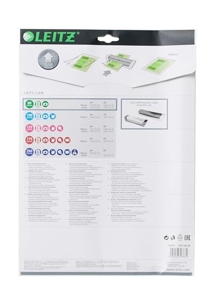Udt Laminasyon Poşeti, A4, 80 Mikron, 25 Adet, Şeffaf