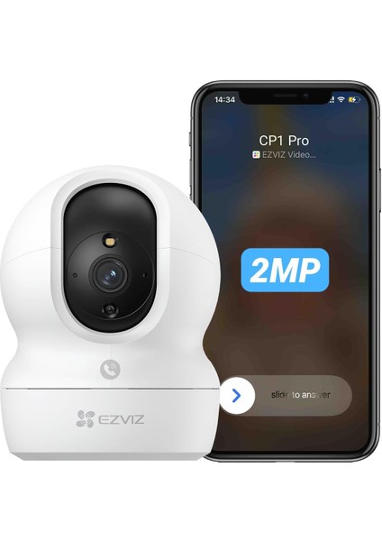 Cp1 Pro - 1080P Full Hd, Akıllı Hareket Takibi, 360° Dönüş, H.265, Çift Yönlü Ses, 10M Gece Görüşü, Tip-C, 512 GB Microsd Desteği, Ev ve Bebek Güvenliği Için Wi-Fi Kamera