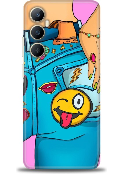 Realme C65 4g Kılıf Hd Baskılı Kılıf + Seramik Tam Kaplayan Ekran Koruyucu 448