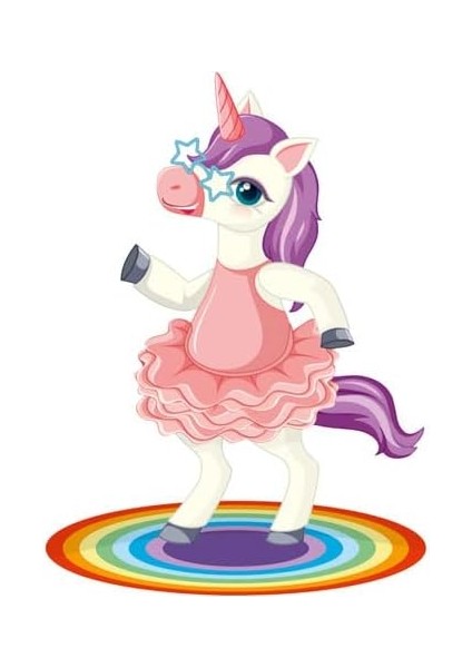 Çocuk Odası Duvar Saati Unıcorn Model ve Unicorn Temalı Duvar Süsleri