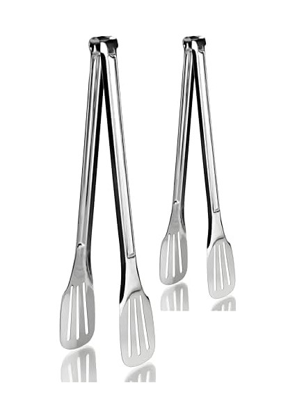 Iki Boy Izgara, Barbekü, Mangal, Közleme Maşası; Büyük Boy 34 Cm, Orta Boy 27 cm