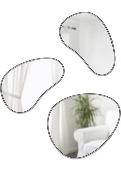 Hubba Çakıl Aynaları, 3'lü Set, Titanyum