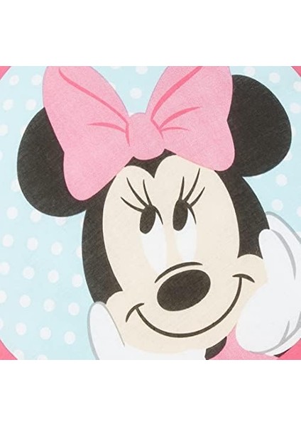 Minnie & Mickey Lisanslı Karakter BASKILI%100 Pamuk Kırlent, Çok Renkli, Yuvarlak