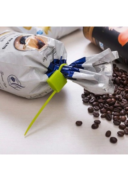Kilit Şeklinde Silikon Kablo ve Poşet Bağlama Aparatı (3'lü Set)