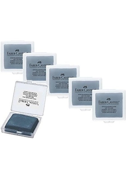 Sanatçılar Için 6'lı Paket Hamur Kauçuk Silgi, Art Eraser Faber Castell, Gri (6)