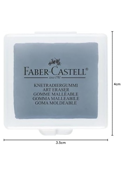Sanatçılar Için 6'lı Paket Hamur Kauçuk Silgi, Art Eraser Faber Castell, Gri (6)