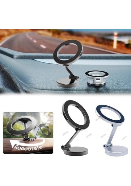 Araç Içi Telefon Tutucu Titreşime Dayanıklı Magsafe ile Uyumlu Araç Içi Telefon Tutucu Araç Içi Telefon Tutucu Kompakt iPhone 11-15 Pro Max 360° Oynar Başlık Metal Araç Içi Telefon Tutucu,