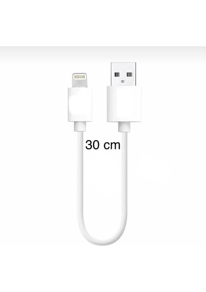 Elektronik 27W USB To Lightning iphone Uyumlu Dönüştürücü Araç Içi Şarj Kablosu 30 cm Kısa Iphone 7 8 x 11 12 13 14 Pro/max/mini/plus Uyumlu Data Hızlı Şarj Kablosu 3.1A Qualcomm