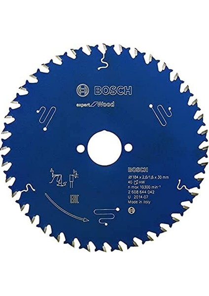 Dairesel Testere Bıçağı Expert Için Ahşap, 184 x 30 x 2,6 Mm, Diş Sayısı 40, 1 Adet, 2608644042