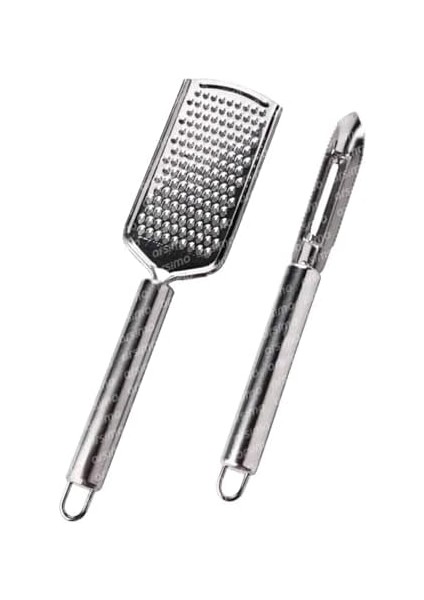 2'li Rende ve Soyacak Seti Paslanmaz | Metal Rende Soyacak Set