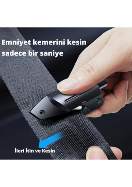 2in1 Araç Cam Kırıcı ve Emniyet Kemer Kesici, Araç Içi Acil Durum Kiti, Ultra Güçlü Kırıcı ve Kesici fiyatları