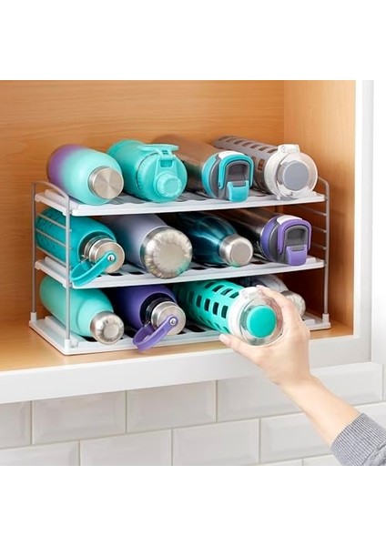 Upspace Şişeler Için Dolap Düzenleyici, Ayarlanabilir, 3 Raflı, Büyük