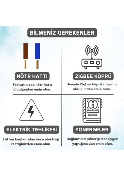 Tuya Uyumlu Zigbee Çift Çıkışlı Akıllı Anahtar (10A - 220V Röle) Anahtar Girişli, Google Asistan, Alexa Home Assistant Zigbee2MQTT ZHA Destekli Switch