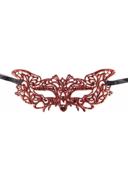 Kırmızı Dantel Masquerade Maskesi 9 No fiyatları