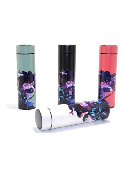 Anime Baskılı Dijital Göstergeli Termos 500 ml Model 1