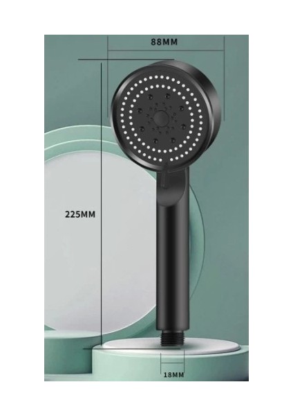 5 Kademeli Duş Başlığı Siyah fırsatları