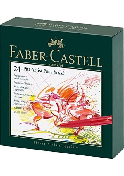Pitt Çizim Kalemi Fırça Uç Studio Box, 24 Renk