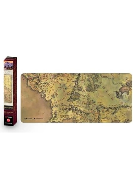 Xxl Profesyonel Mouse Pad 90X40 (Midd Earth Map, The Lord Of The Rings: The Fellowship Of The Ring)