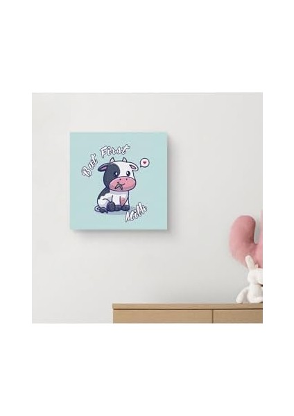But First Milk | Bebek Odasına Özel Kanvas 25 x 25 cm Ölçüsündedir.