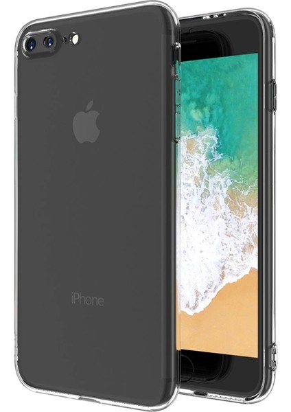 Apple iPhone 8 Plus Kılıf Deluxe 2mm Şeffaf Silikon Zrnet