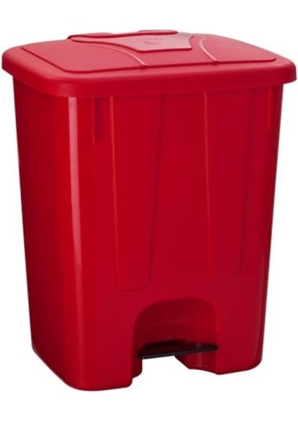 SY-4255 40 Lt Köşeli Pedallı Plastik Çöp Kovası (Iç Kovasız)