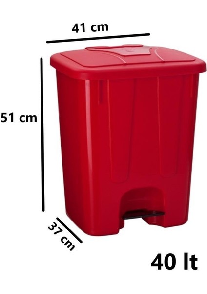 SY-4255 40 Lt Köşeli Pedallı Plastik Çöp Kovası (Iç Kovasız) fiyatları