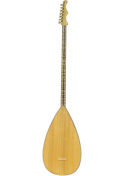 Uzun Sap Bağlama Gitar Burgulu Flatolu Dut Ağacı Klavyeli Çift Kafes
