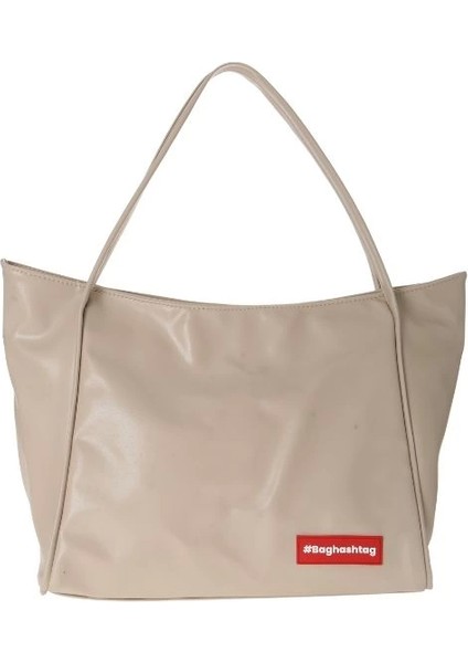 Baghashtag Bej Soft Deri Fermuarlı Çanta