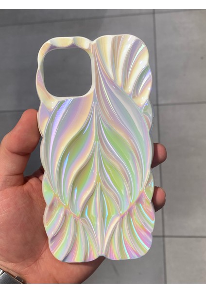 Iphone 12 ve 12 Pro Uyumlu Yaprak Desenli Silikon Premium Kılıf