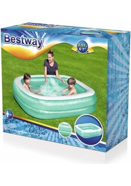 Bestway Büyük Dikdörtgen Aile Havuzu 201X150X51CM