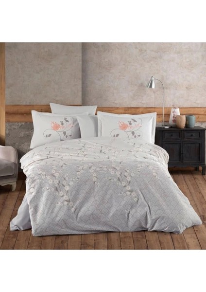 Hobby Çift Kişilik Poplin Nevresim Takımı Missy Gri