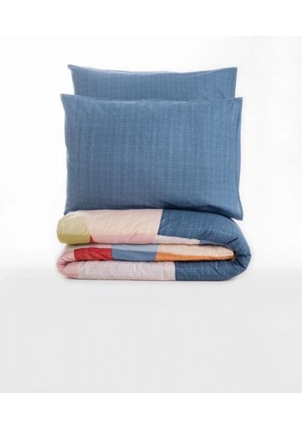 Cotton Box Modern Çift Kişilik Nevresim Takımı Cosy Mavi