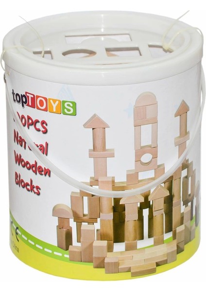 CS-8831 Natural Ahşap Blok Seti 100 Parça -Chiva