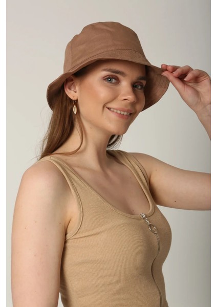 Unisex Yazlık Bucket Renkli Şapka Vizon indirimleri