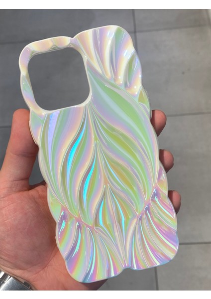 Iphone 14 Pro Max Uyumlu Yaprak Desenli Silikon Premium Kılıf