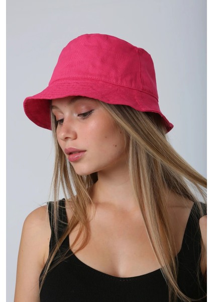 Unisex Yazlık Bucket Renkli Şapka Fuşya
