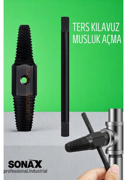 Ters Kılavuz Hasarlı Musluk Boru Vana Kılavuz Seti Musluk Açma 721691