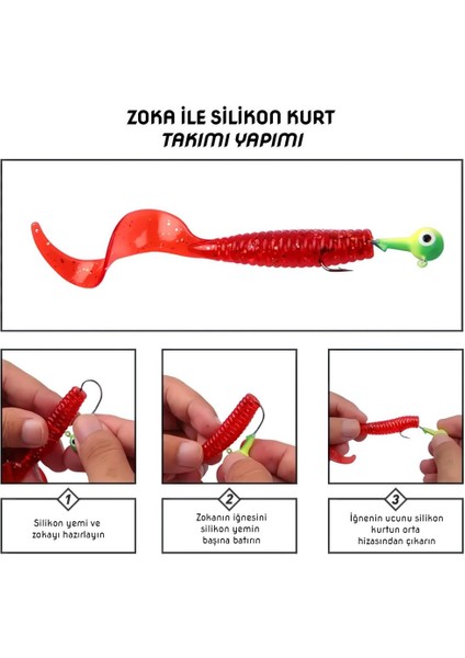 Silikon Kurt Sahte Yem - 60MM - Sarı/beyaz - Yumy (18065-463)