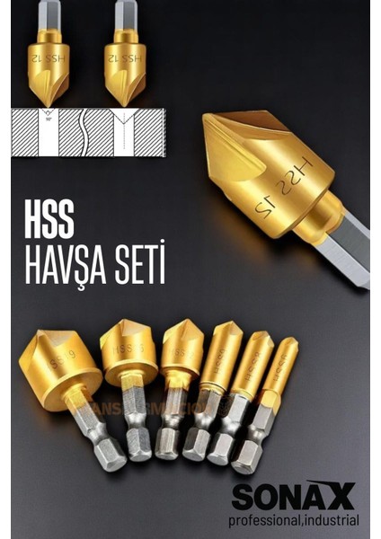 6 Lı Hss Havşa Seti - Havşa Matkap Ucu Seti 721694