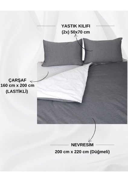 Nevresim Takımı Siyah Antrasit Renk