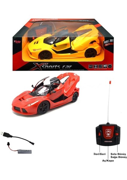 XFG-789-508B-509B Kumandalı Şarjlı 1:16 Kapı ve Bagajı Açılan Araba