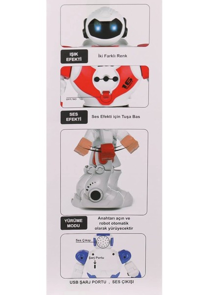 GGE-606-29 Kumandalı Işıklı Dansçı Interaktif Robot